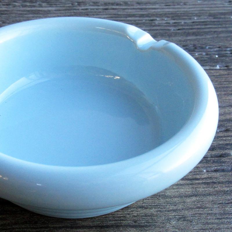 灰皿 11cm 喫煙具 一つ切 ブルー 丸型 業務用 丸っこい灰皿 ツヤあり