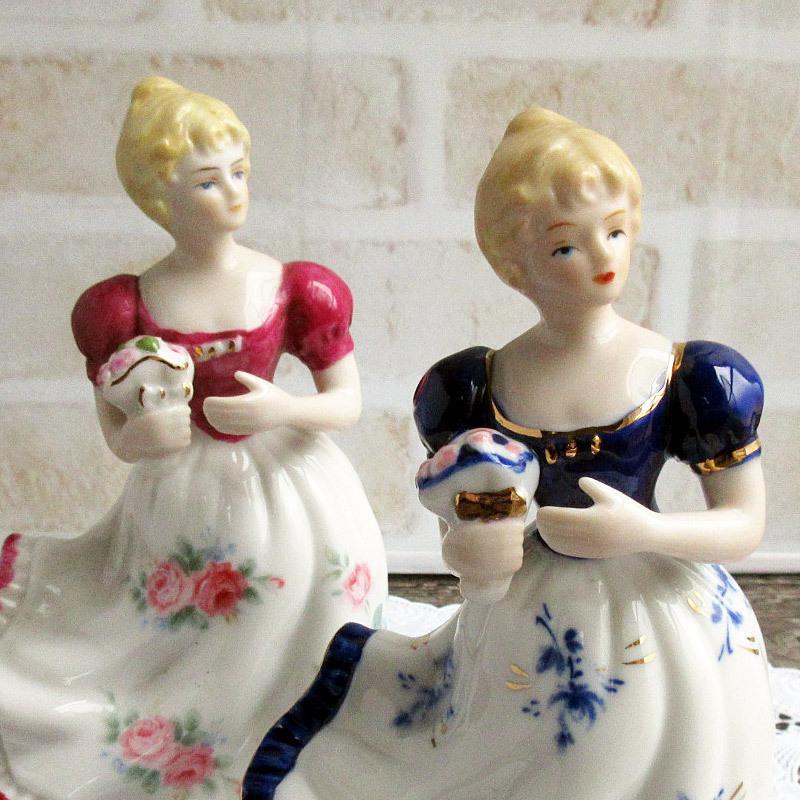 置物 陶製人形 瀬戸物 西洋陶器 せともの 昭和レトロ 陶器の人形