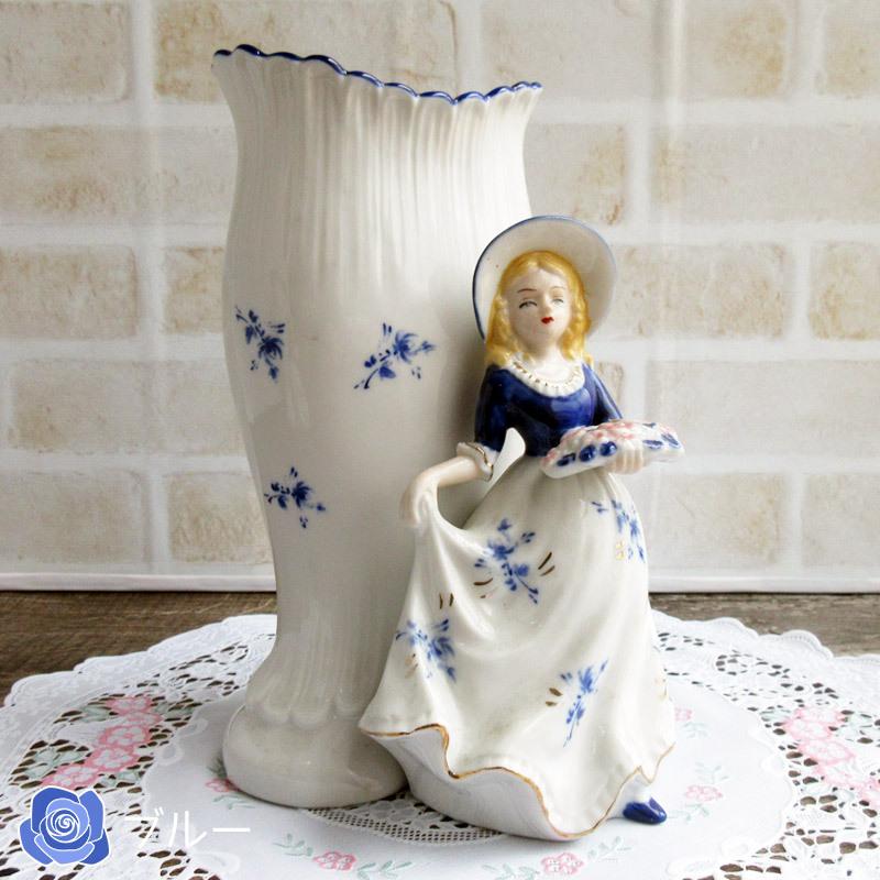 花瓶 600cc ノベルティ 西洋陶器 昭和レトロ 陶器の人形 フィギュア