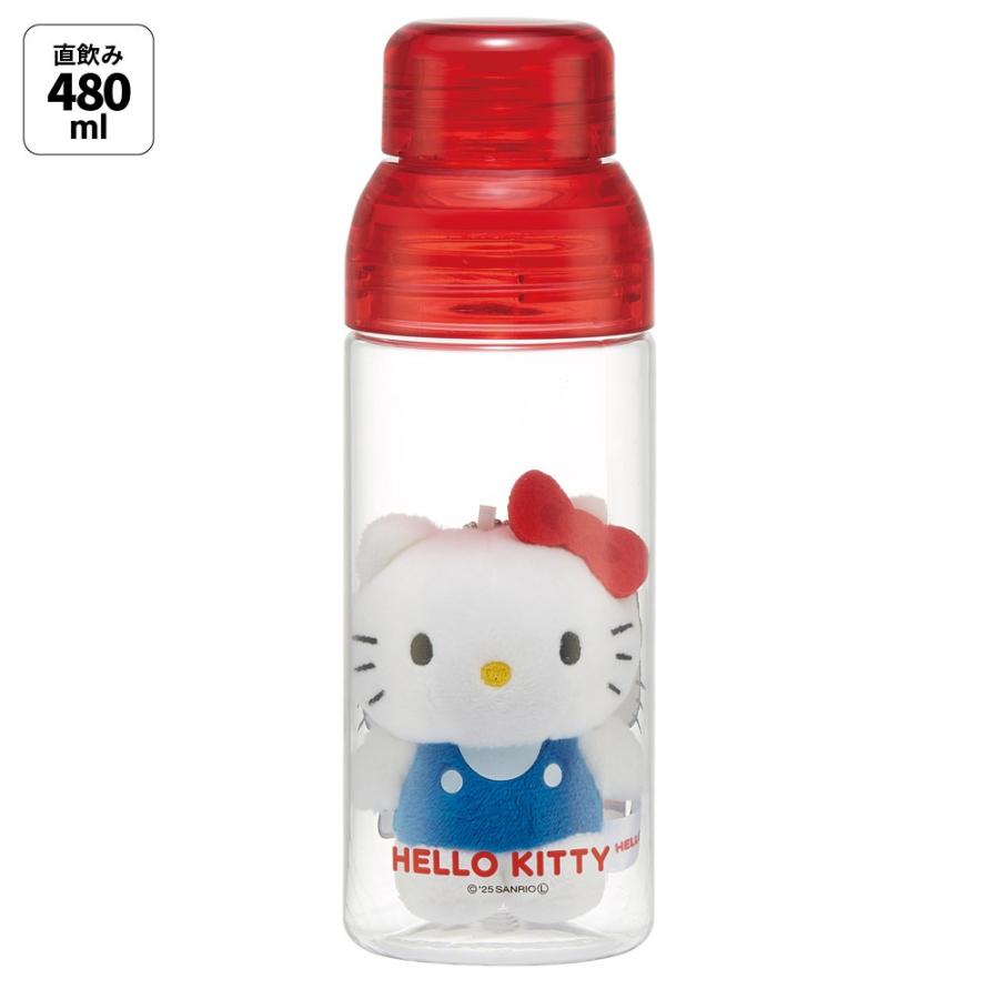 マスコット 入り ドリンク ボトル 水筒 480ml プラスチック 大人 直