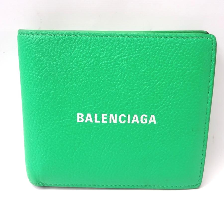 BALENCIAGA（バレンシアガ） Ft585191 二つ折り財布 594315 レザー 緑