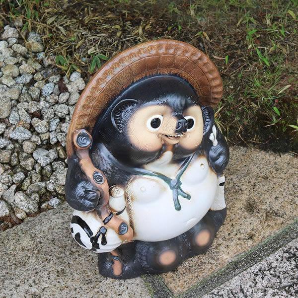 信楽焼 20号福ひねり狸 たぬき タヌキ 開運 縁起物 可愛い 陶器 商売