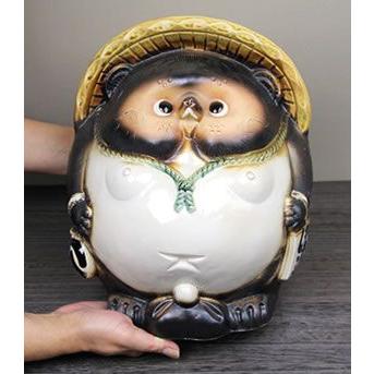 信楽焼 10号丸福狸 たぬき タヌキ 狸 開運 縁起物 可愛い 陶器 商売