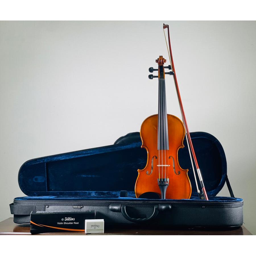 バイオリン SUZUKI スズキ 220 1/4 弓＆肩当て付き バイオリン SUZUKI