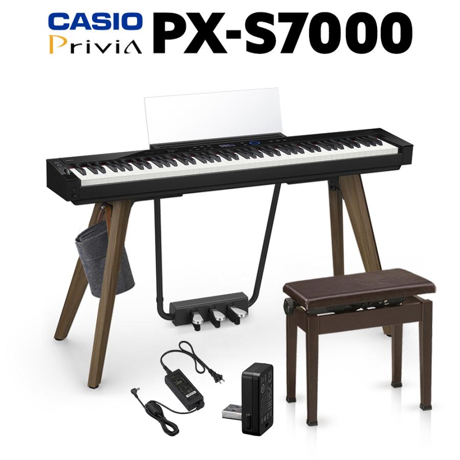 CASIO（カシオ） 電子ピアノ 88鍵盤 PX-S7000 BK ブラック 高低自在