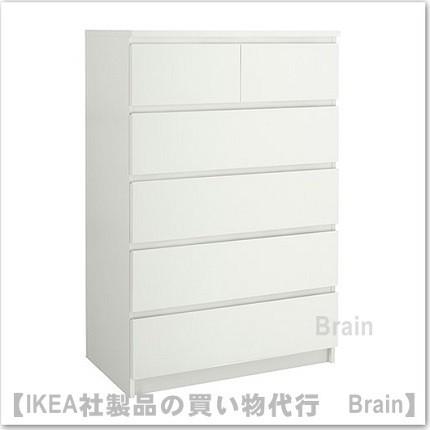 イケア（IKEA） MALM/マルム チェスト引き出し×4+2 ホワイト（403.546