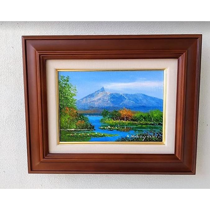 小林幸三「大沼」油絵 額縁外寸36.0x29.0x厚み6.0cm 絵 SM 22.7x15.8cm