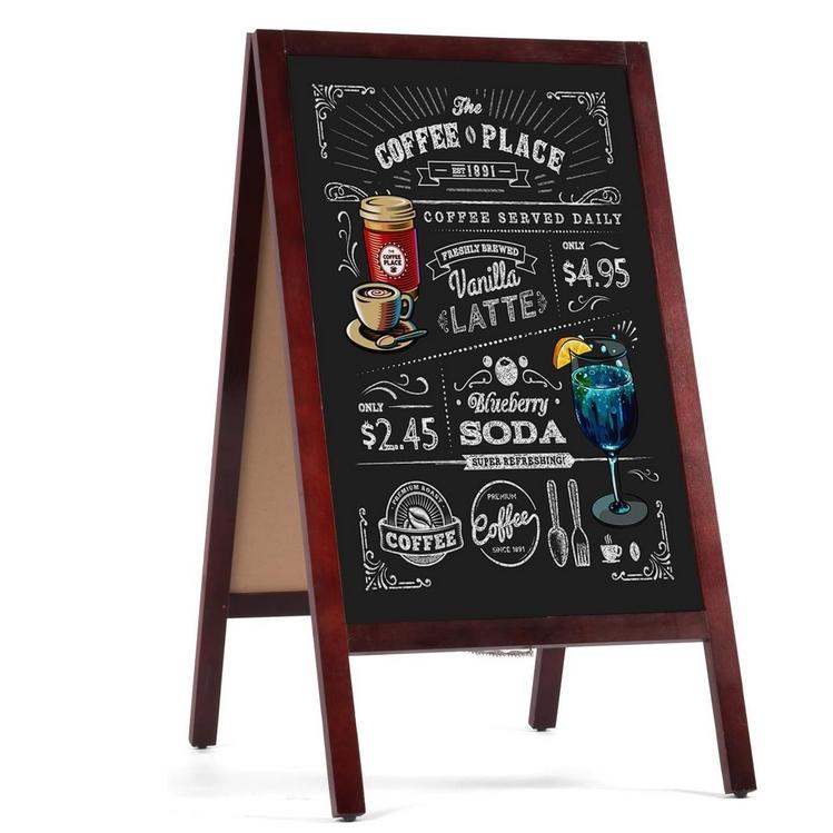 サインキングダム A型ブラックボード 黒板 両面 H810mm 磁石4個付