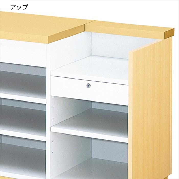 定価20万 美品 レジカウンター 木製一体型 可動棚付き