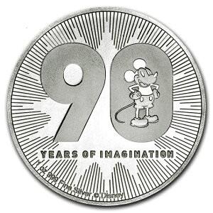 純銀コイン ミッキーマウス 誕生90周年記念銀貨 1オンス 2018年製