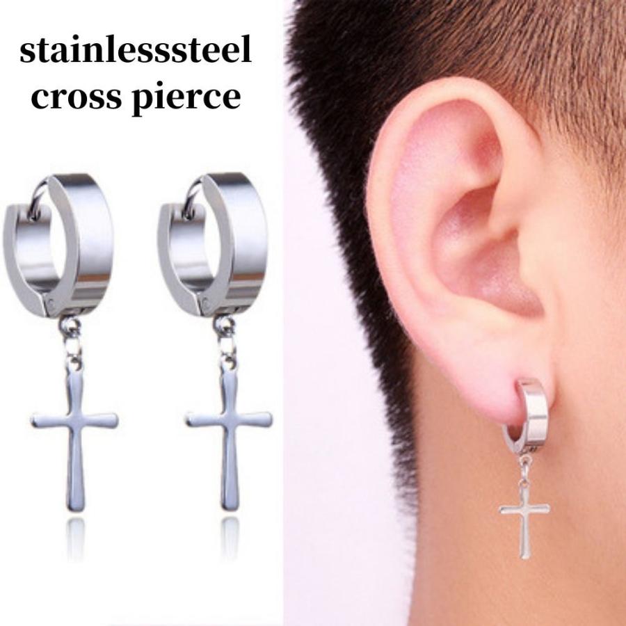 Dior フープピアス 十字架モチーフ ピアス クロス 十字架 ワンポイント