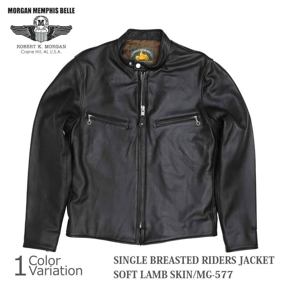 MORGAN MEMPHIS BELLE TWO ZIP POCKETS SINGLE RIDERS ”LAMBSKIN