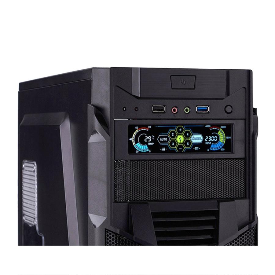 5.25インチ ベイ フロント液晶パネル3ファンスピードコントローラーCPU