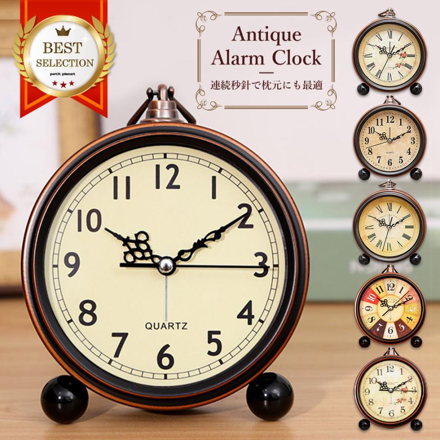 置き時計 置時計 花 ブラウン 小さい 玄関 おしゃれ かわいい 連続秒針