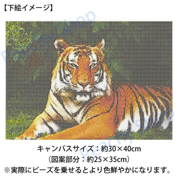 中級 フル ダイヤモンドアート キット ビーズ刺繍 寅年 虎 タイガー
