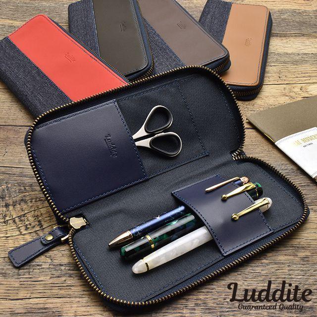 LUDDITE（ラダイト） ペンケース 筆箱ラダイト革コンビ ラウンドジップ