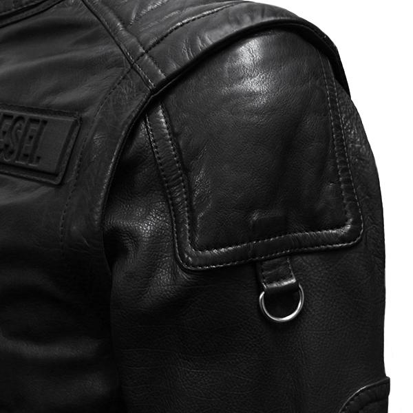 DIESEL（ディーゼル） レザー ブルゾン メンズ 革ジャン ライダース