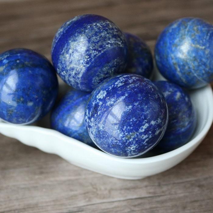 ラピスラズリ スフィア 30ミリ程度 1個 丸玉 木製 台座付き 天然石