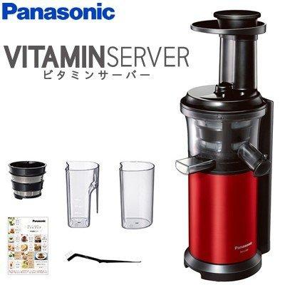 Panasonic 低速ジューサー メタリックレッド MJ-L400-R