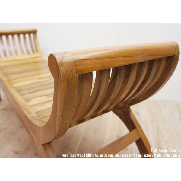 カルティニベンチNA チーク無垢材 アジアン家具 長椅子 スツール