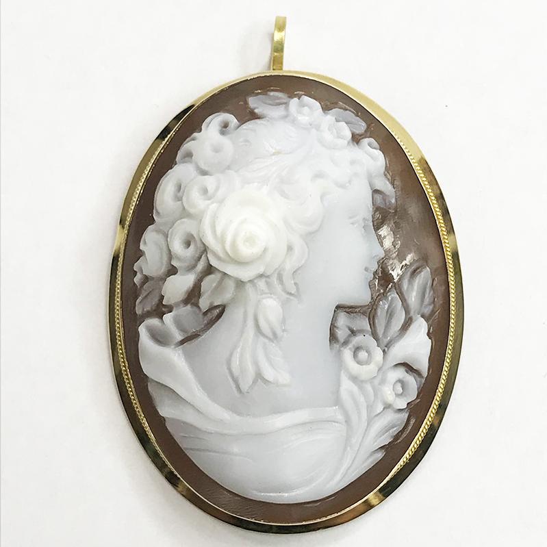 カメオ750（18K）刻印ブローチ