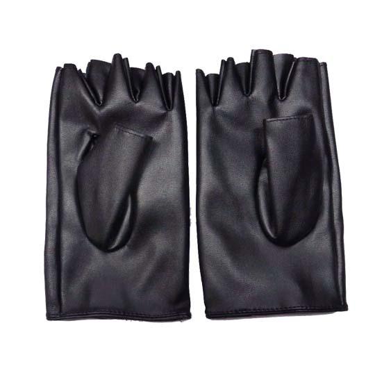 2サイズ☆メンズ＆レディース スタッズ付き 合皮 フィンガーレス