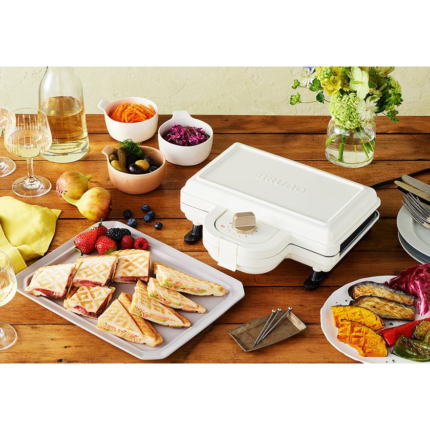 BRUNO（ブルーノ） ダブル 耳まで メーカー ホットサンド 2枚