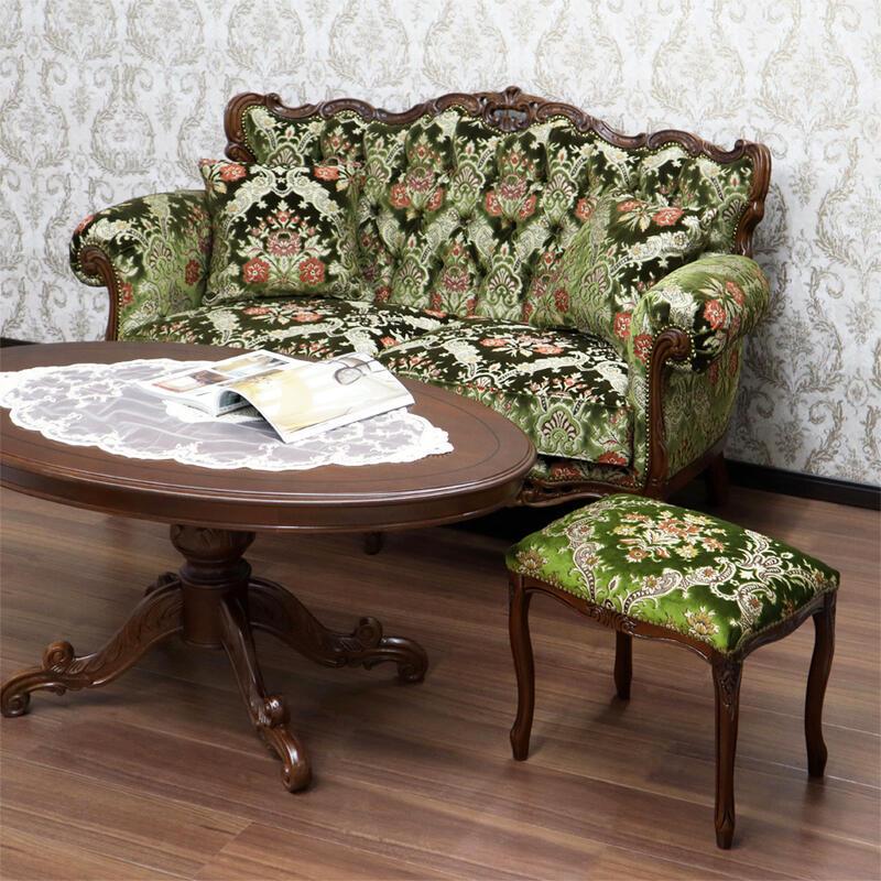 イタリア製 金華山織 2Pソファ クラシック アンティーク モビリ