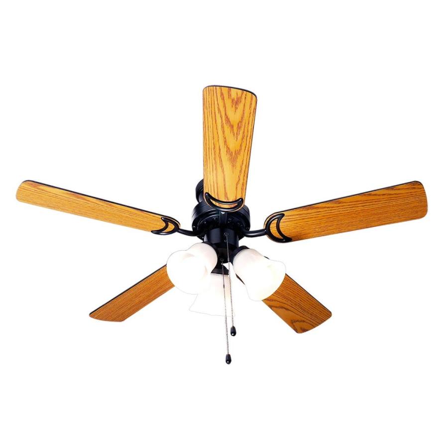 シーリングファンライト 5枚羽根 リバーシブル E26ソケットx3灯 白