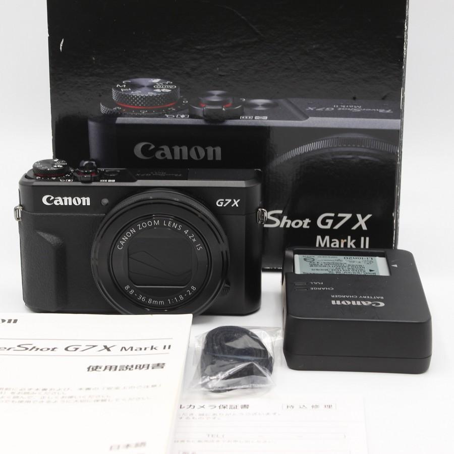 ボーナスストア+5％【美品】Canon PowerShot G7 X Mark II ブラック