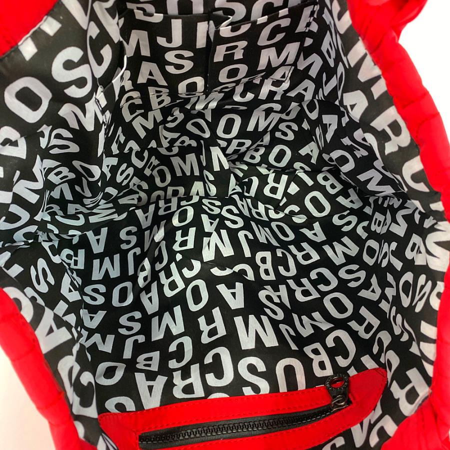 マークバイマークジェイコブス ロゴキルティング トートバッグ/レッド