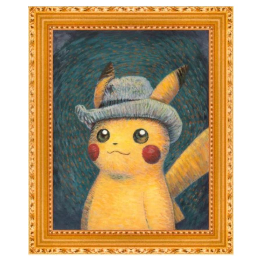 ゴッホピカチュウ キャンバスアート 金枠 Sサイズ ゴッホ展】ゴッホ
