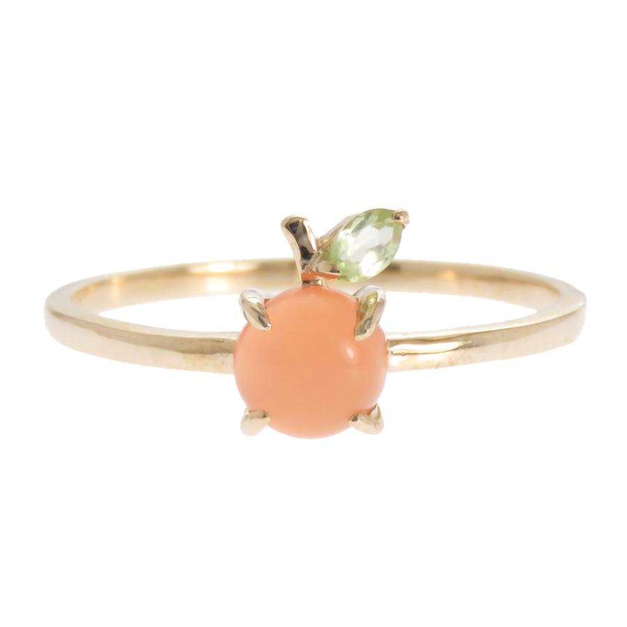 フルーツ シトリン ミカン みかん pine K10 K18 Pt900 リング 選べる金