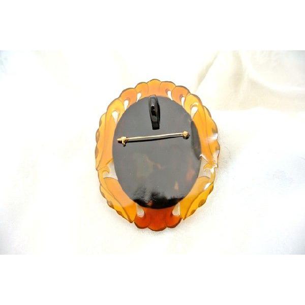 べっ甲 カメオ 白甲 高級ブローチ 長寿 縁起物 : 横浜中華街龍 - 通販