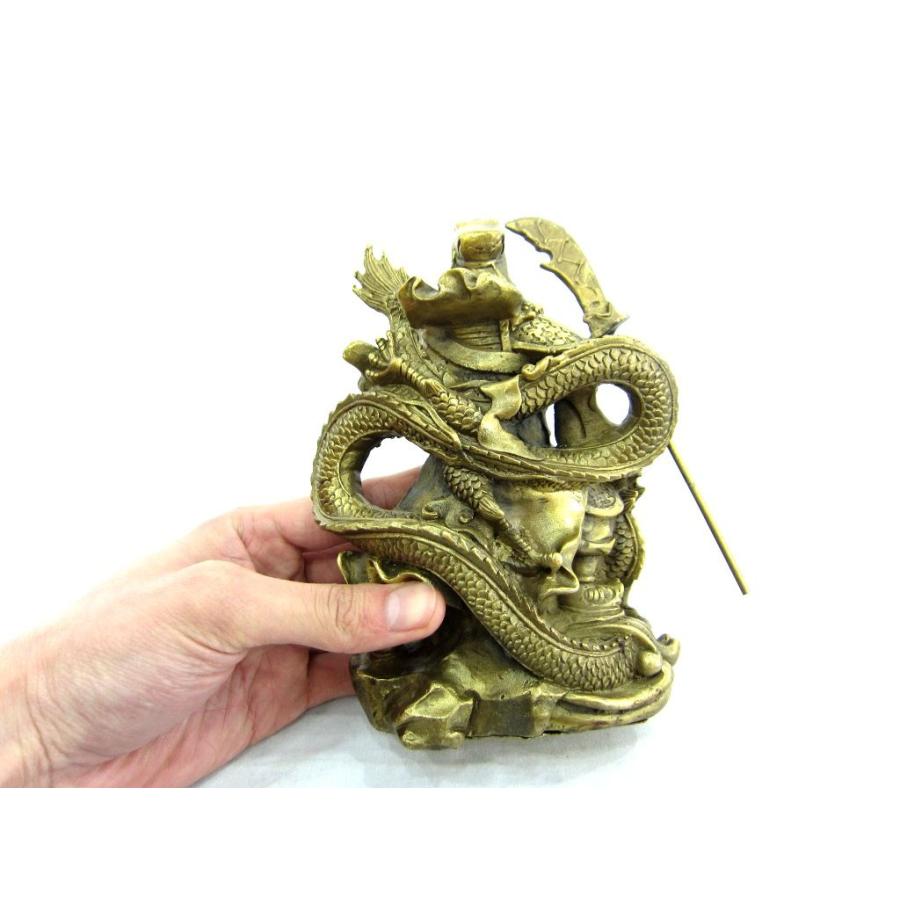 関羽 開運 風水 インテリア 財運 仕事運 商売の神様 銅製置物 : 横浜