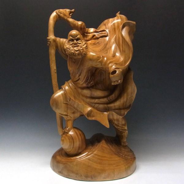 木彫り 達磨大師 高さ66cm 置物 楠製 だるま : 仏像と縁起物の専門店