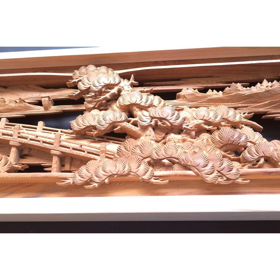 欄間 建具 欄間彫刻 【1点もの商品】【新品】 高級手彫り欄間2間1組