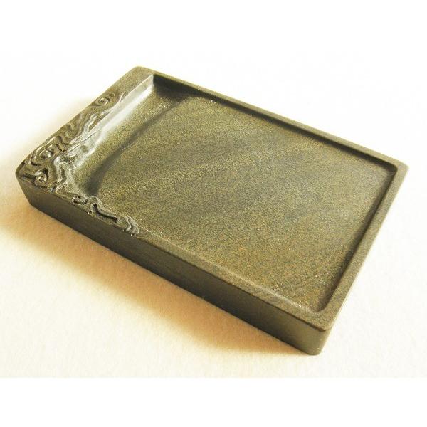 歙州硯 魚子紋硯 6インチ 行雲流水硯 すずり 歙硯 : 書道用品 緑風店