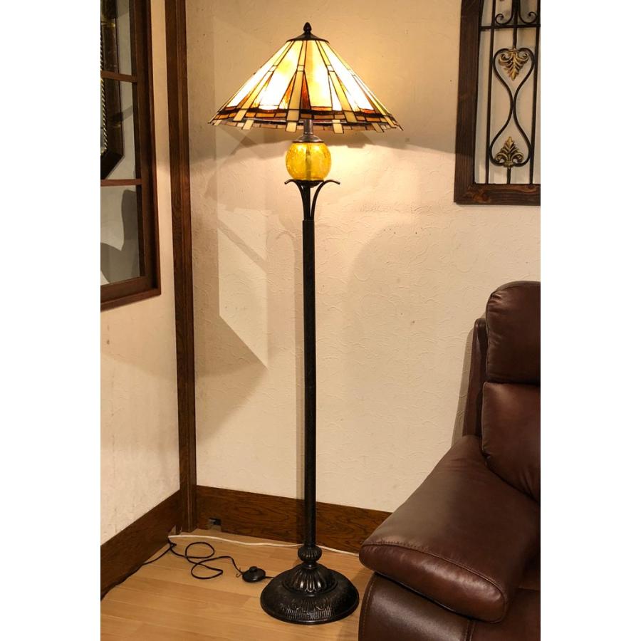 ガラスのランプ風 フロアライト スタンドライト レトロ アンティーク