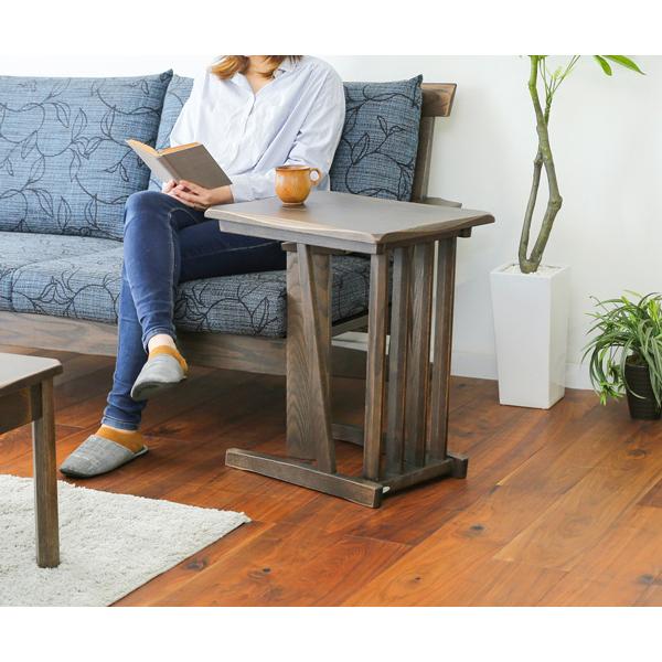 サイドテーブル テーブル オーク無垢 飛騨家具 日本製 国産家具 和