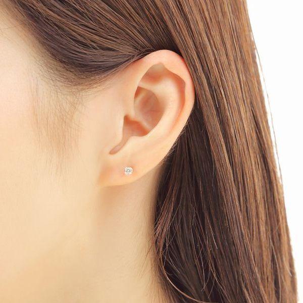 DAIYA（ダイヤ） ダイヤモンド ピアス 一粒 K18 0.2カラット