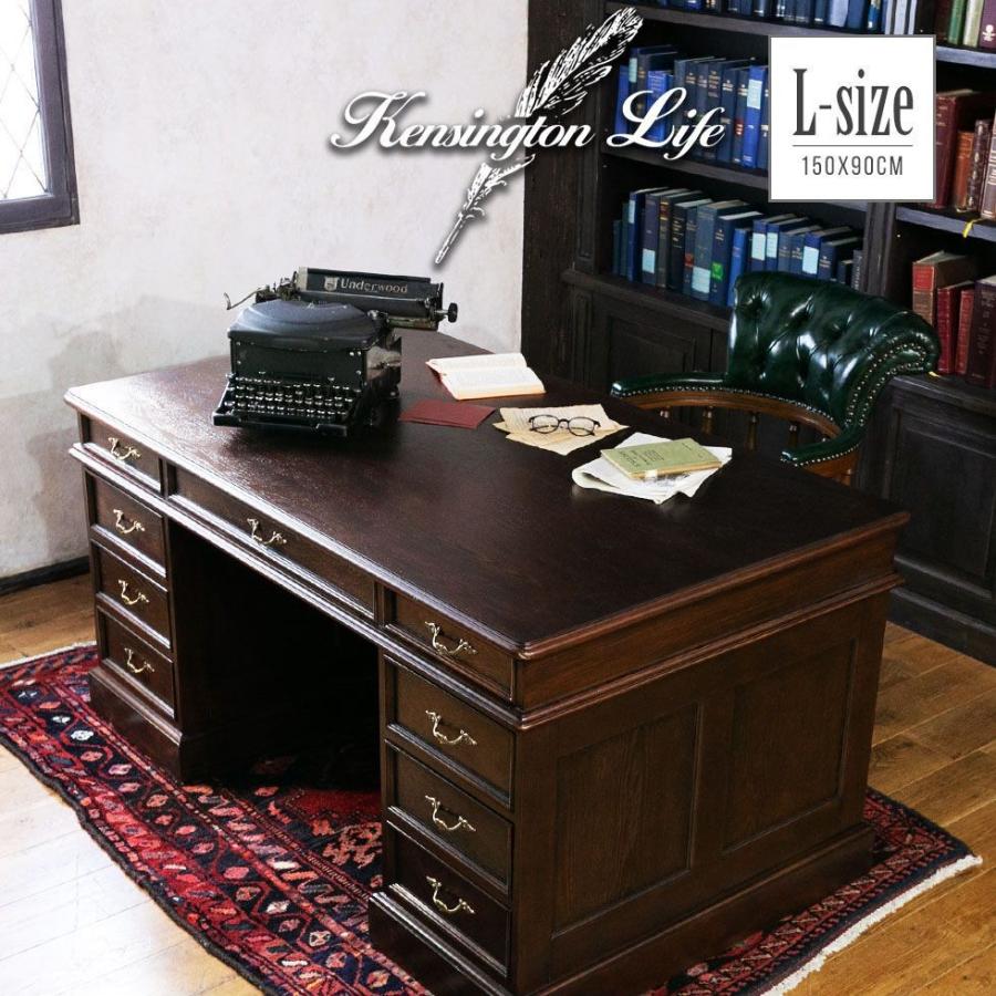 デスク 書斎机 机 プレジデントデスク アンティーク 高級 7022-l-5