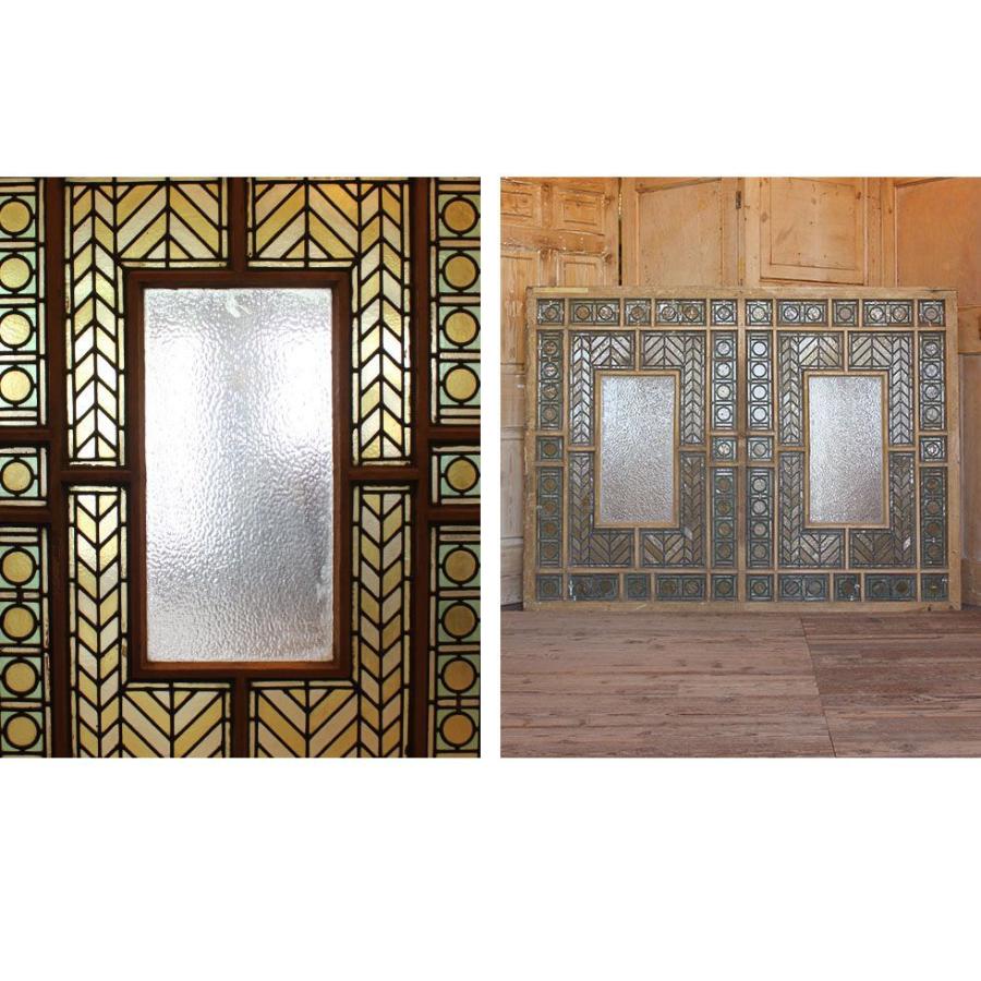 レア】昭和 和柄 骨董 レトロ ステンドグラス インテリアディスプレイ