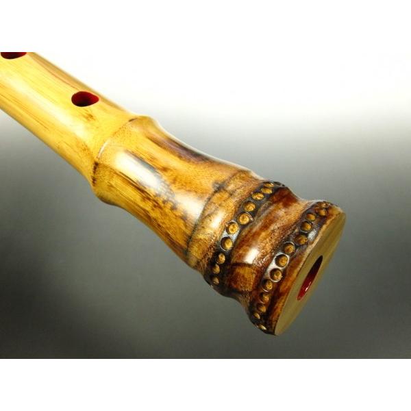 が*う様 尺八本体 竹製 革製キャップ付き 和楽器 音楽 管楽器 レトロ