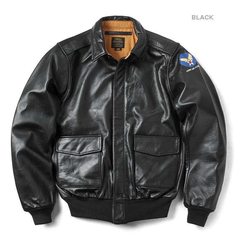 vintage】フライトジャケット A2 G1 人気 牛革 シボ 3L ボンバー 黒