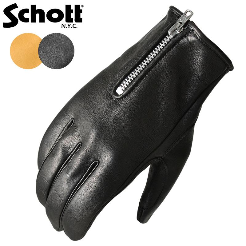 Schott N.Y.C（ショット） Schott 3109075 ZIP LEATHER GLOVE（ジップ