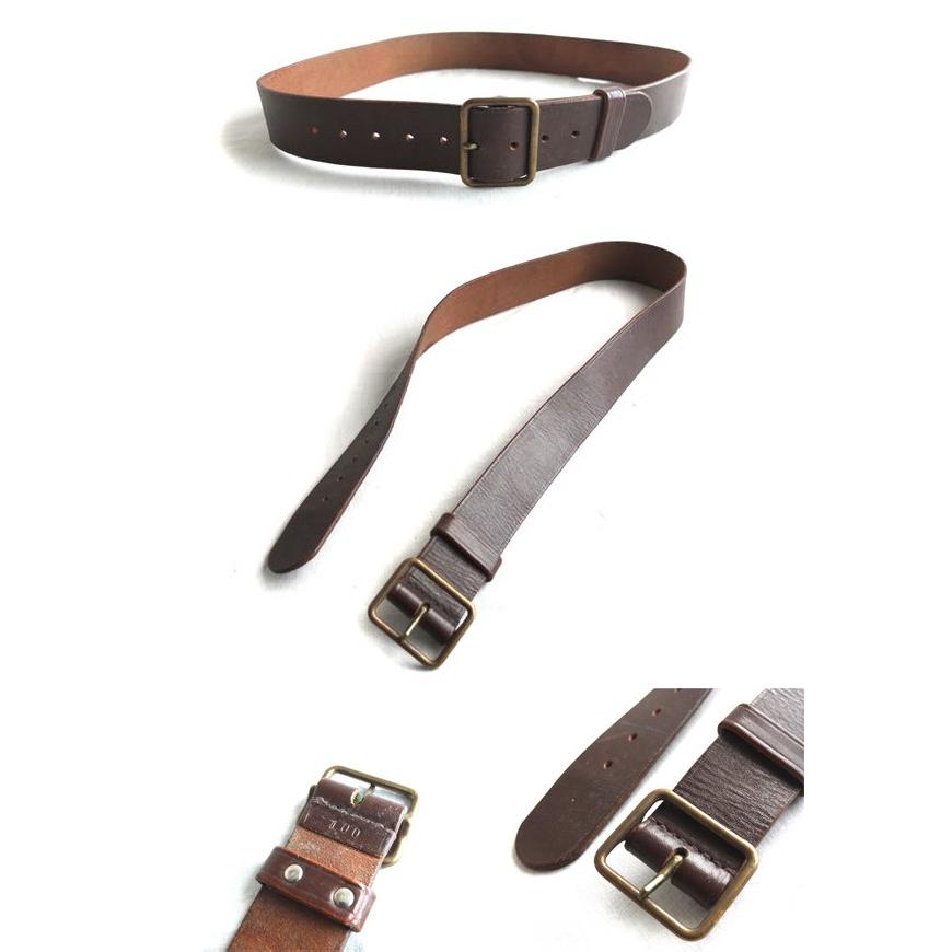 MILITARY（ミリタリー） 実物 USED スイス軍 レザーベルト ブラウン