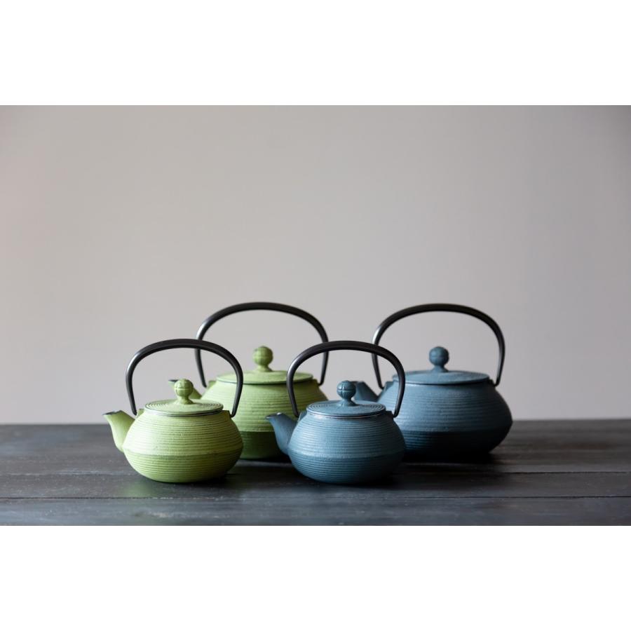 南部鉄器 カラーポット 岩鋳製 急須 5型 線引 iwachu 南部鉄器 鉄瓶