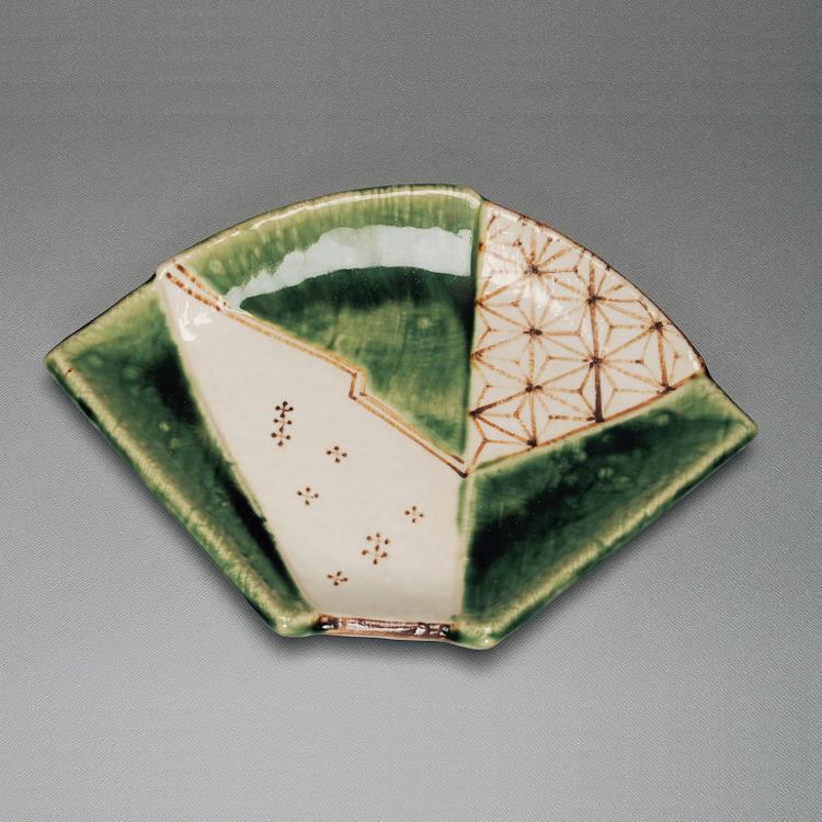 結皿 織部 加藤五陶作 茶道具 茶道 : 和空間ヤフーショップ - 通販