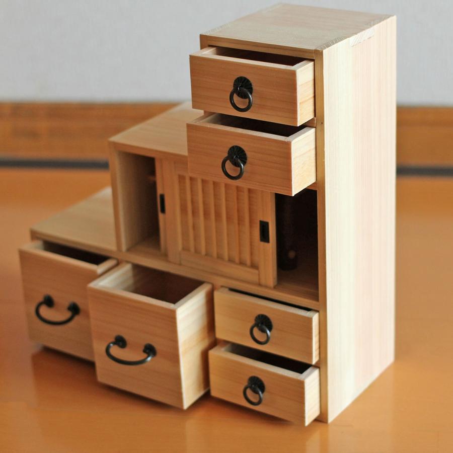 小物入れ 手作り 木製 ミニチュア 雑貨 1点もの 階段箪笥 : ウィズ